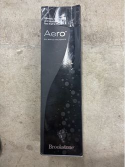 Brookstone Aero Full Bottle Wine Aerator Pourer Black/Silver Plastic/Metal