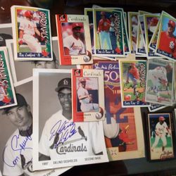  90s Cardinals Memorabilia. Signed Photos. Unique Cards Great for Cardinal Fan! 