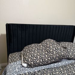 Velvet Panel Bed frame (Queen Bed Frame)