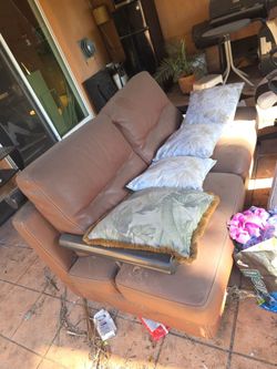 Real leather couch, in great condition