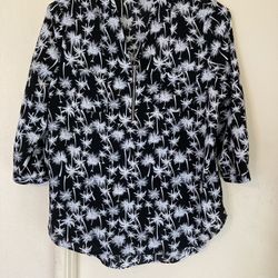 Jocelyn Smith Collection Women’s Blouse 3/4 Sleeves Black And White Colors Size Large