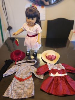 American girl doll  Beforever company  and clothes pleasant company for American Girl, hats, purse and necklace and American girl outfit