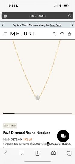 Mejuri Pave Diamond Round Necklace