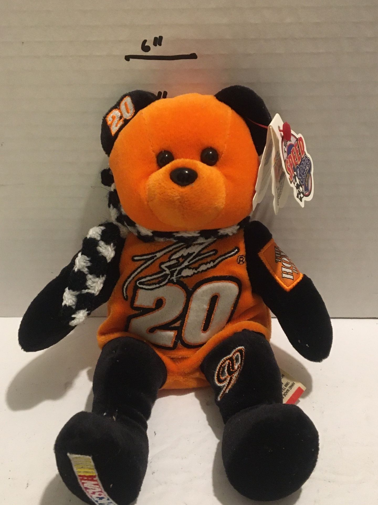 Speed Bears Tony Stewart Beanie Bear Rookie Of The Year