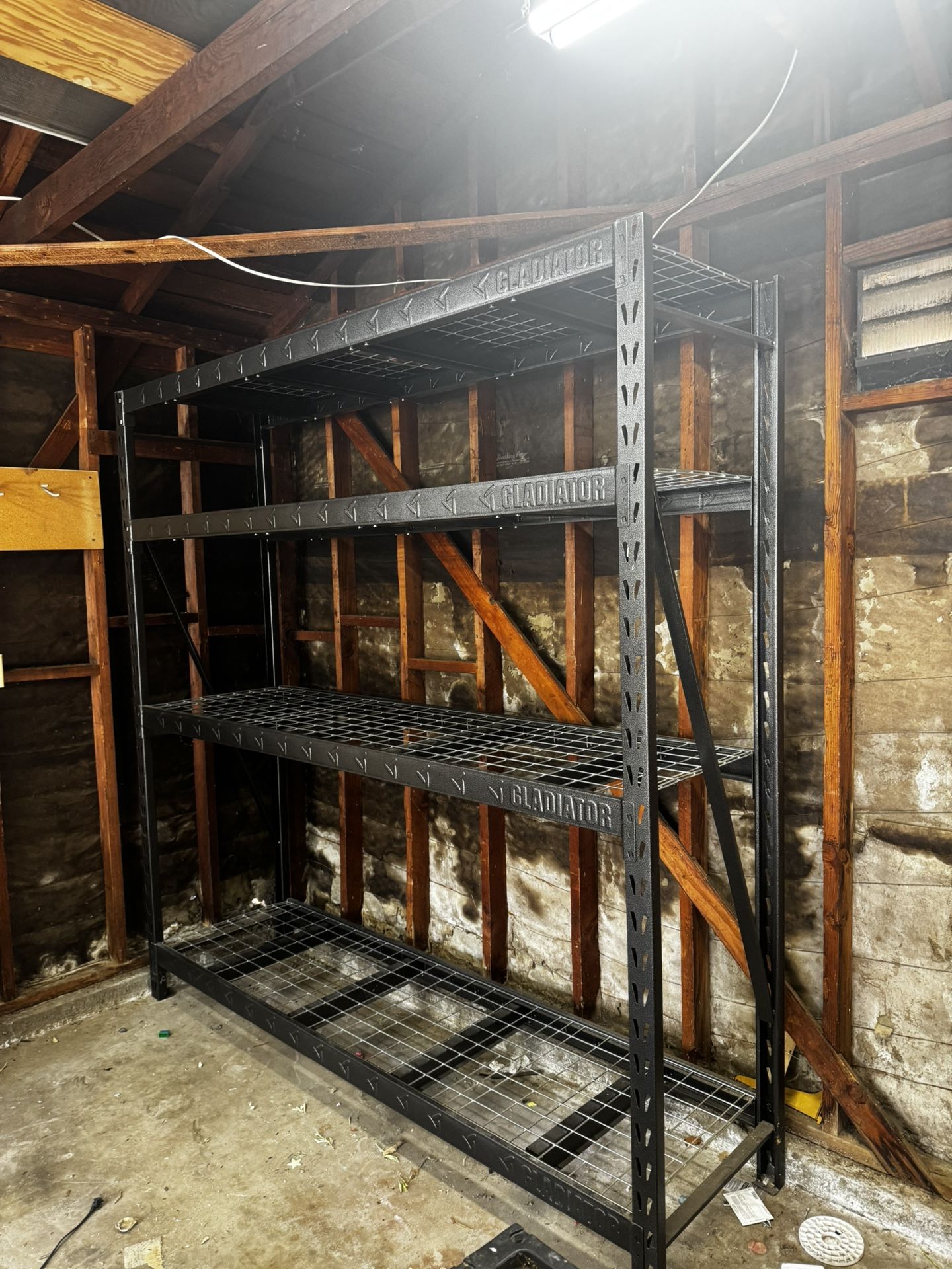 90" X 90" HEAVY DUTY MEGA RACK WITH FOUR ADJUSTABLE SHELVES