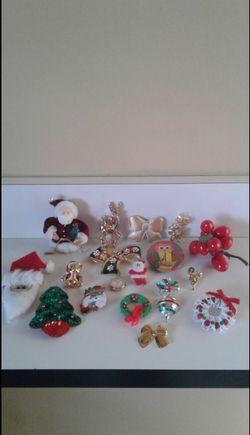 Christmas brooches
