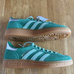 New Adidas Originals Handball Spezial Court Green Gum Shoes Women’s 7, Youth 5.5y