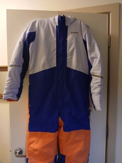 Columbia Buga 3 Suit Blue Gray Pink Very warm Youth XL Brand New 