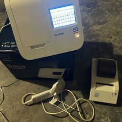 USED ABBOTT ID NOW INSTRUMENT  W/POWERCORD OPTICON  SCANNER & ABBOTT PRINTER (NO POWER CORD FOR PRINTER) SEE SCREEN