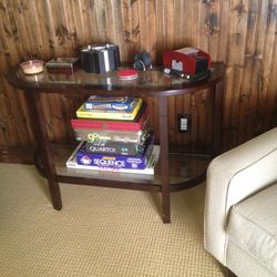 Entry/side Table & Matching Rnd Mirror