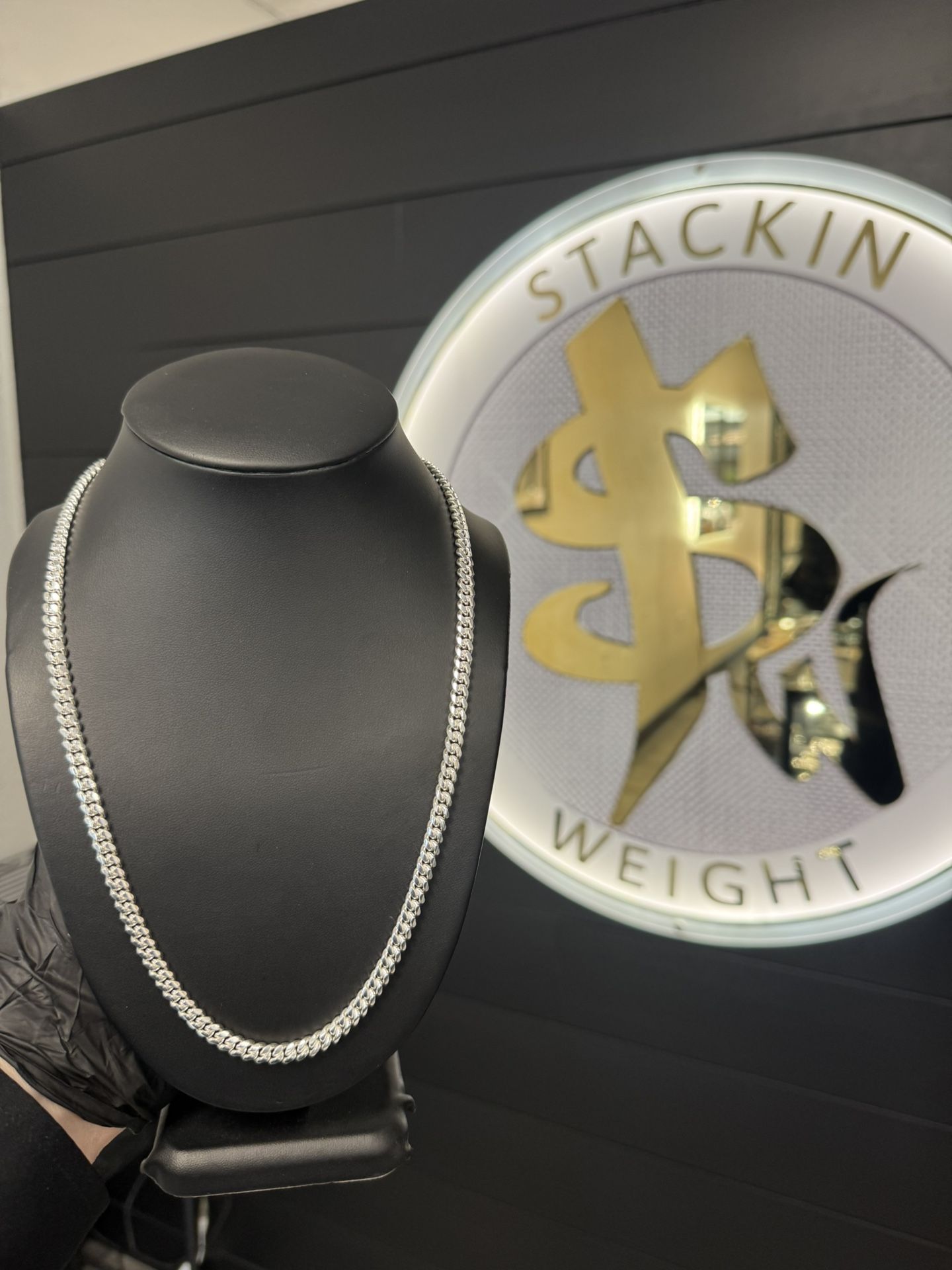 22 Inch 6 MM Miami Cuban Silver Chain