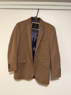Zara Man Denim Couture Blazer - Tan/Camel - Men's Size Large