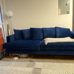 Joybird Sofa - Velvet - Royal Cobalt Blue