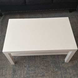 White living room table