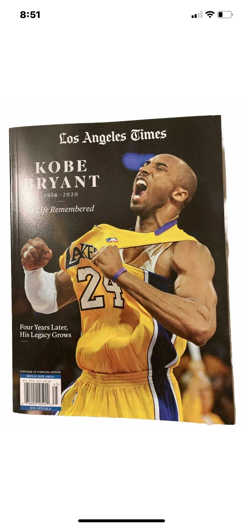 LOS ANGELES TIMES KOBE BRYANT EXCLUSIVE