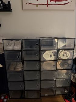 24 Clear Shoe Cases