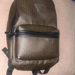 Brown & Black Guess Backpack 