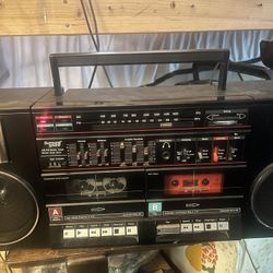 RARE VINTAGE JC PENNY RADIO DUAL DECK CASSETTE PLAYER  Model 3039
