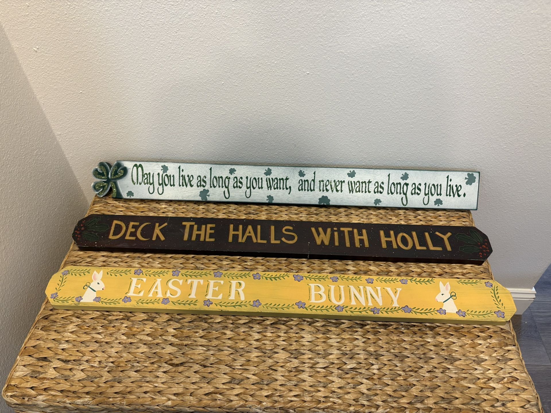 Holiday Wood Sign Lot - St. Patrick’s Easter Christmas - Home Decor - Simi Valley