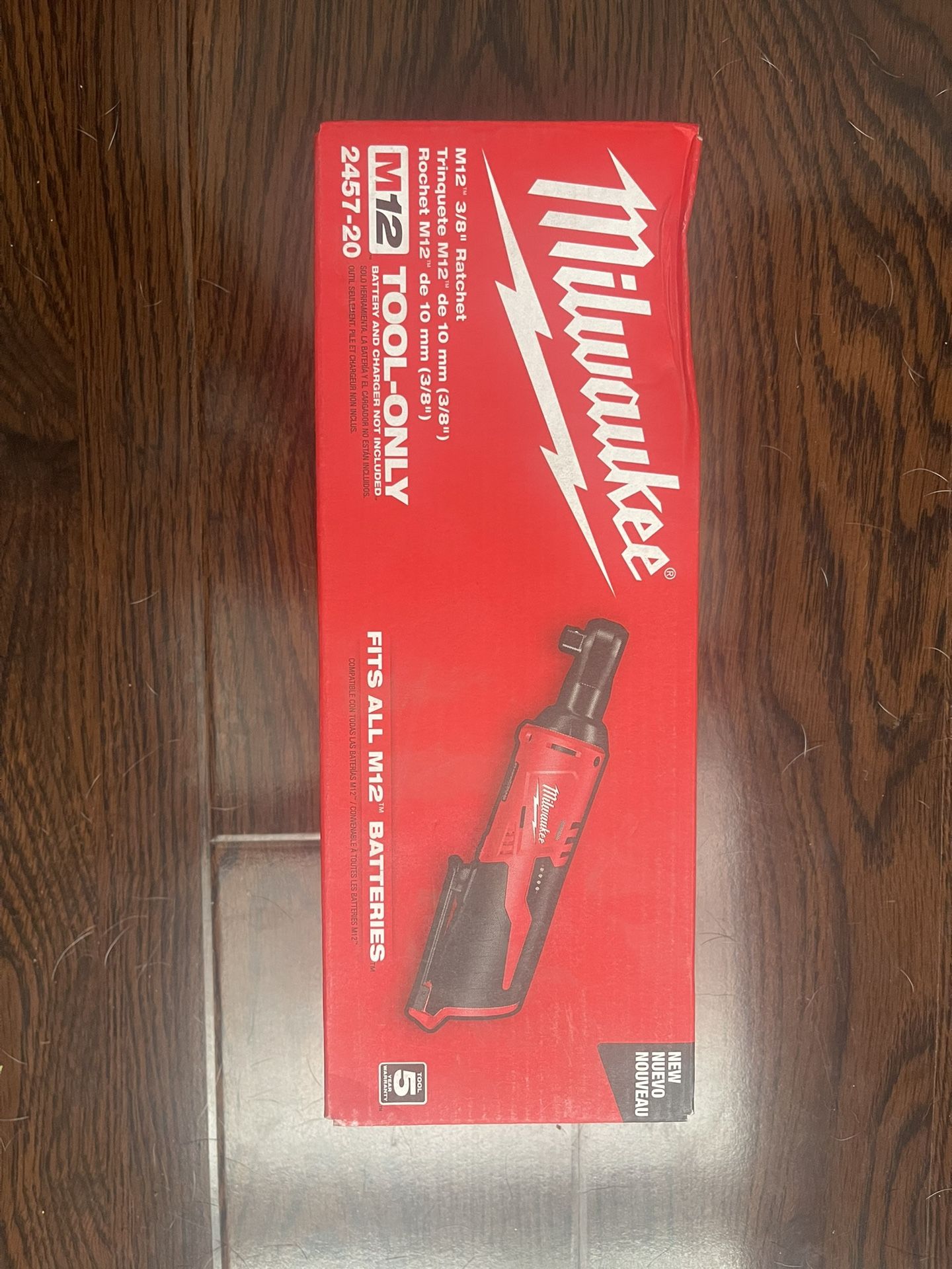 Milwaukee M12 12V Lithium-Ion Cordless 3/8 in. Ratchet (Tool-Only)
