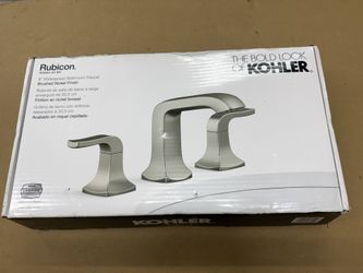 Rubicon 8 in. Widespread Double Handle Bathroom Faucet in Vibrant Brushed Nickel