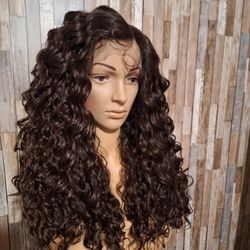 Human Hair Blend Lace Front Wig 