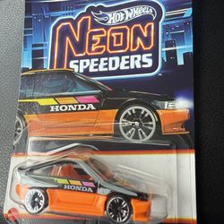 Hot Wheels 2025 Neon Speeders '85 Honda CR-X Orange 7:8