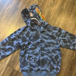 Blue Bape Zip Up Hoodie 