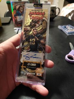 CJ Carr Pre Rookie 1/1 Gold vynl