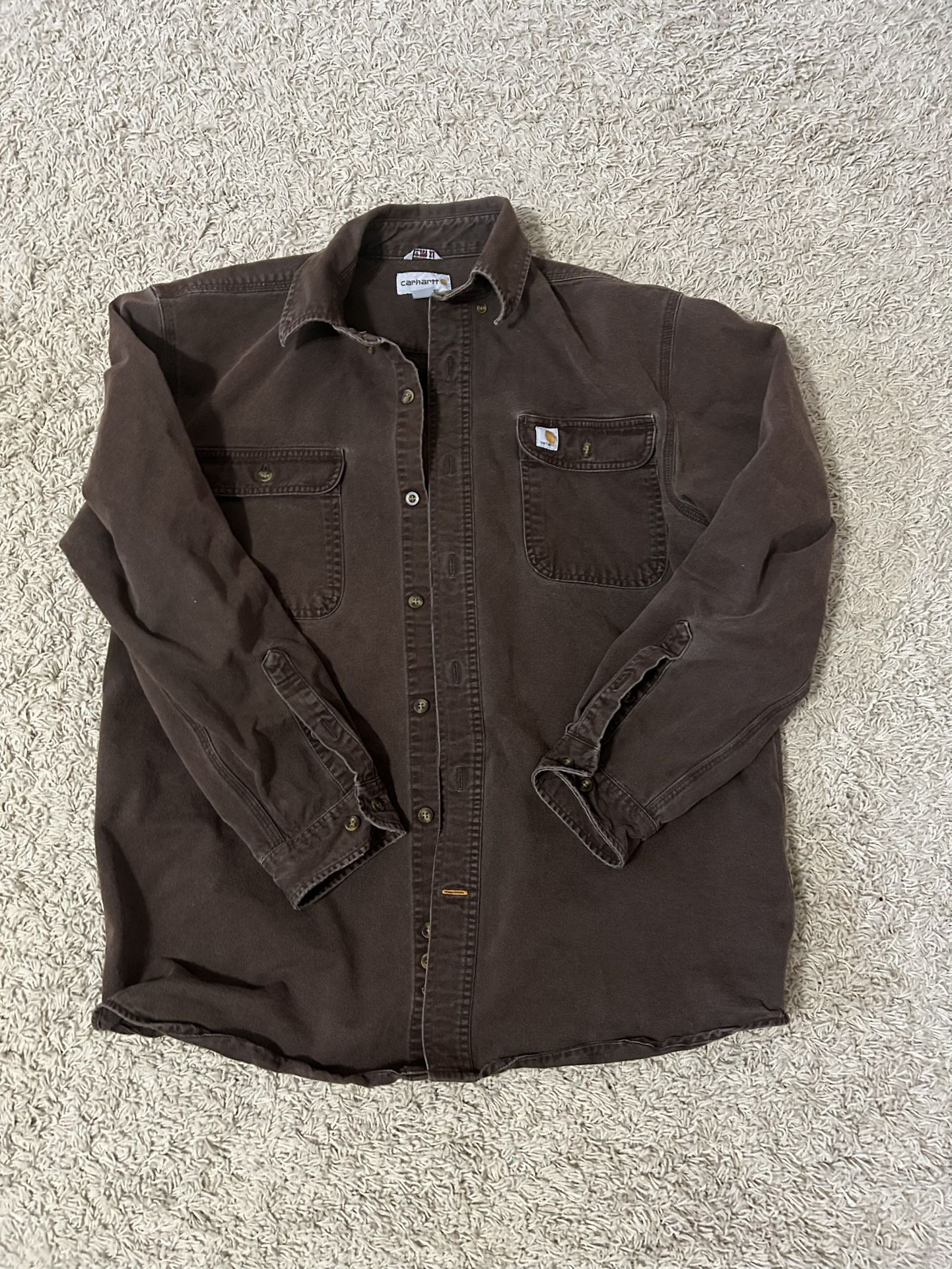Vintage Brown Carhartt Button Up