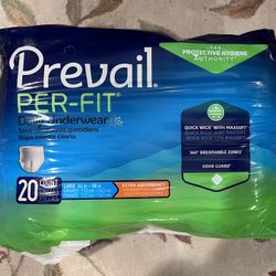   New Pack Of Prevail Per- Fit Disposable Diapers 20 Ct