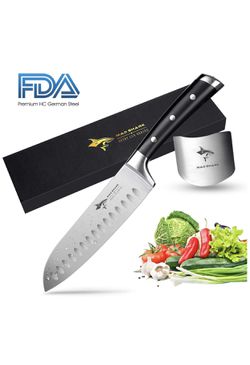 Santoku Knife - MAD SHARK Pro Kitchen Knives 7 Inch Chef's Knife, Best  Quality German High Carbon Stainless Steel Knife with Ergonomic Handle,  Ultra for Sale in Queens, NY - OfferUp