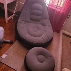 Inflatable Lounge Chair And Ottoman 