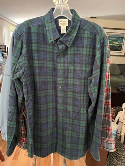L.L. Bean Flannel Plaid Button-Up Shirt