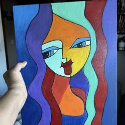 ART CUBISM Lady / CANVAS Panel  $100.00