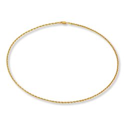 Rope Chain Necklace 14K Yellow Gold 20" Length