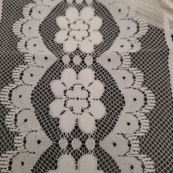 White Tule Lace Trim..12 Yards
