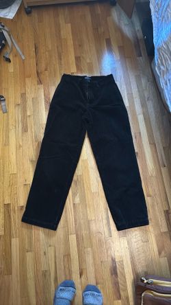 Black corduroy polo pants