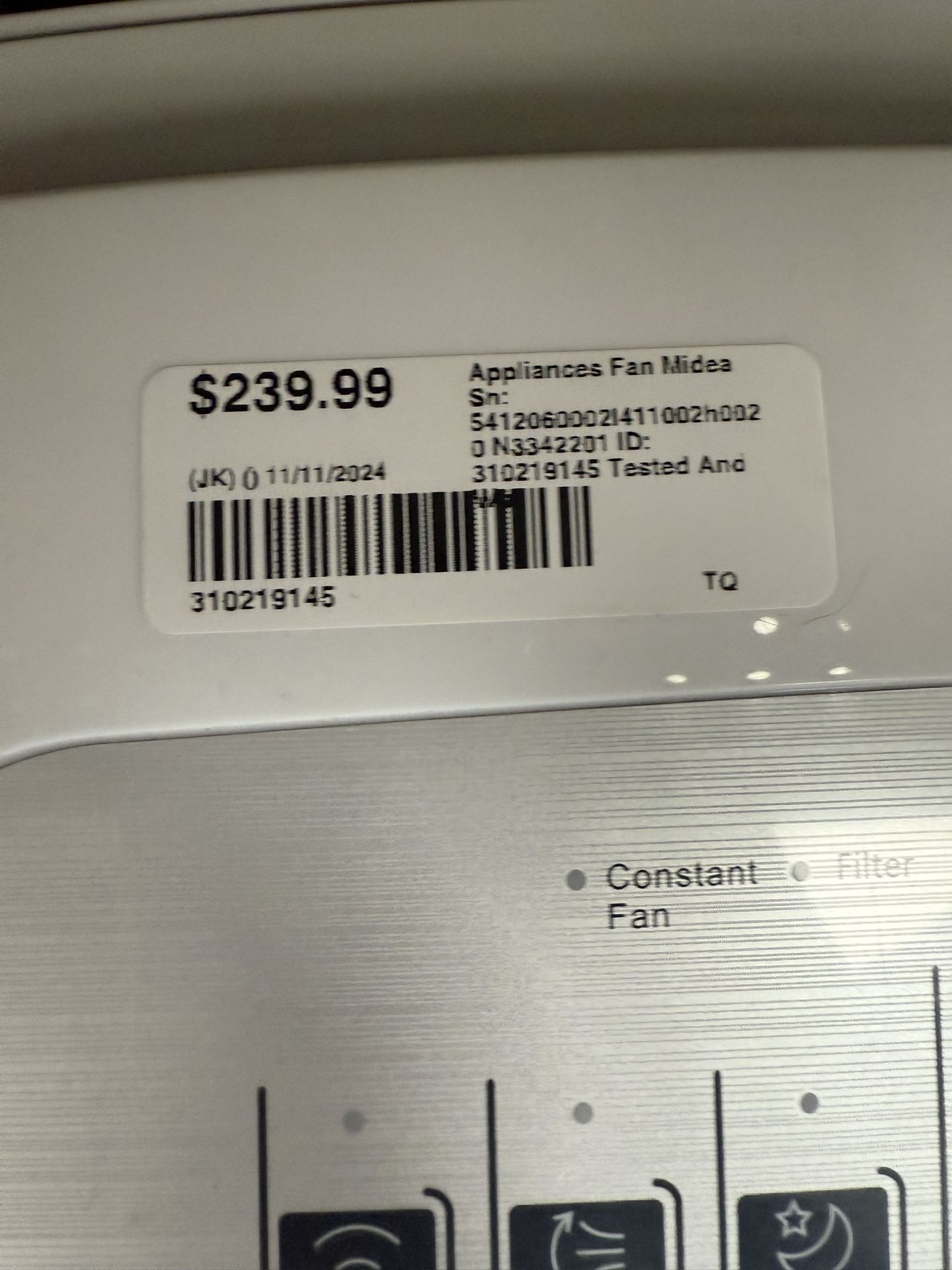 MIDEA AIR CONDITIONER TESTED AND WORKS