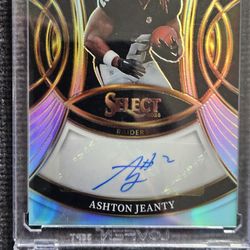 Ashton jeanty sliver autograph  rc