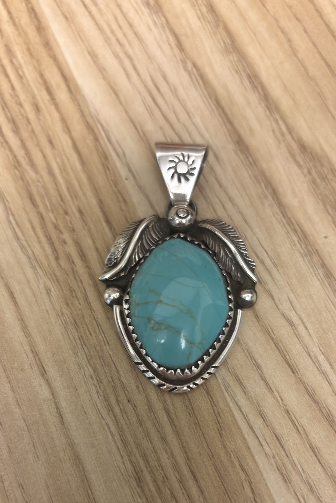 Pendant- sterling silver and turquoise