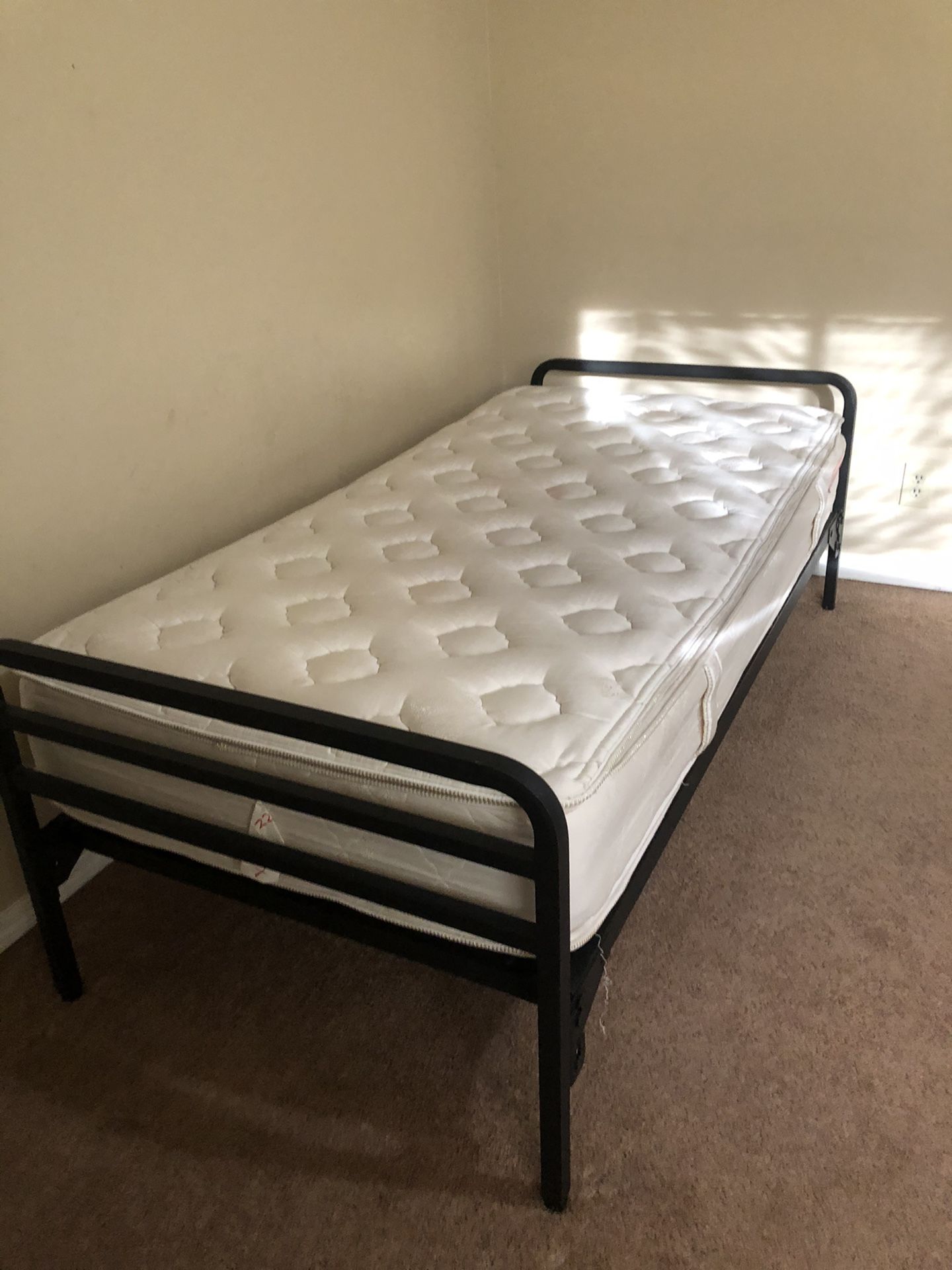 Bed with mattress