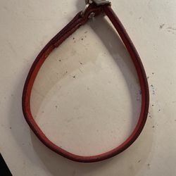 Dog Collar Leather 16”  Red