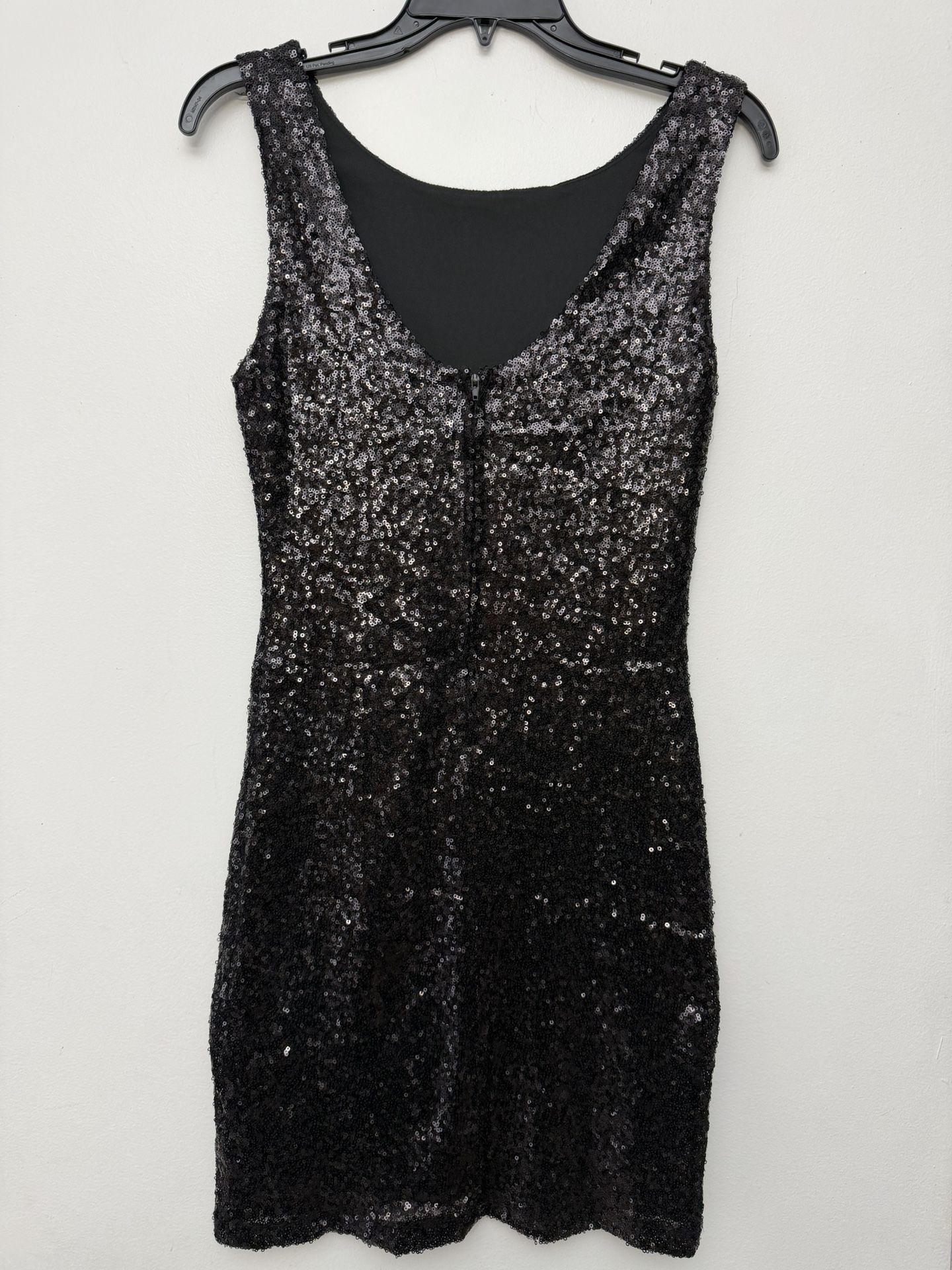 Black Sequin Crystal Doll Dress