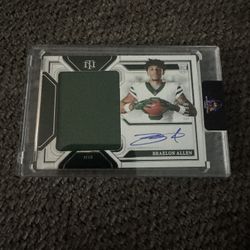 2024 Panini National Treasures Braelon Allen Rookie Patch Auto /99 New York Jets