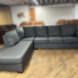 Free Delivery- Ashley gray 2pc sectional sofa couch