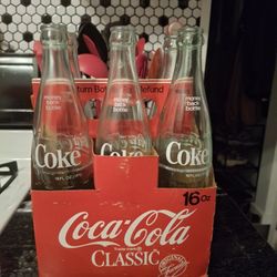 Vintage Coke Bottle 6 Pack