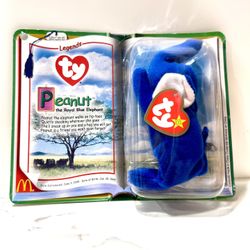Peanut the Royal Blue Elephant TY Teenie Beanie Baby 2000 McDonald’s Legends New