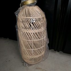 Wicker Hanging Light Fixture