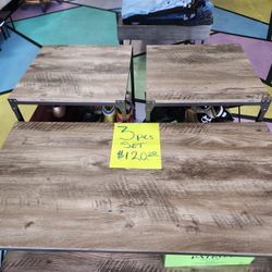 3 Pieces - Coffee And End Tables 